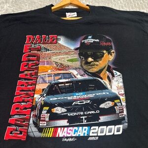 VINTAGE DALE EARNHARDT NASCAR 2000 WINSTON CUP SCHEDULE SHIRT XL Black NOS